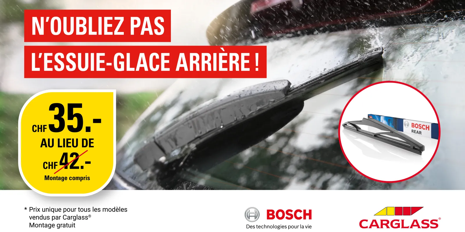 Essuie-glace arrière promo