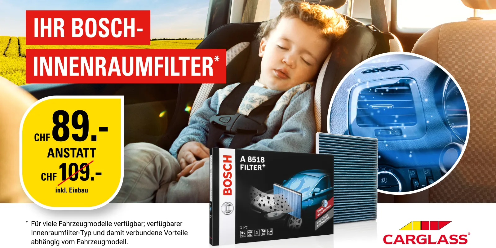 Innenraumfilter Bosch promo